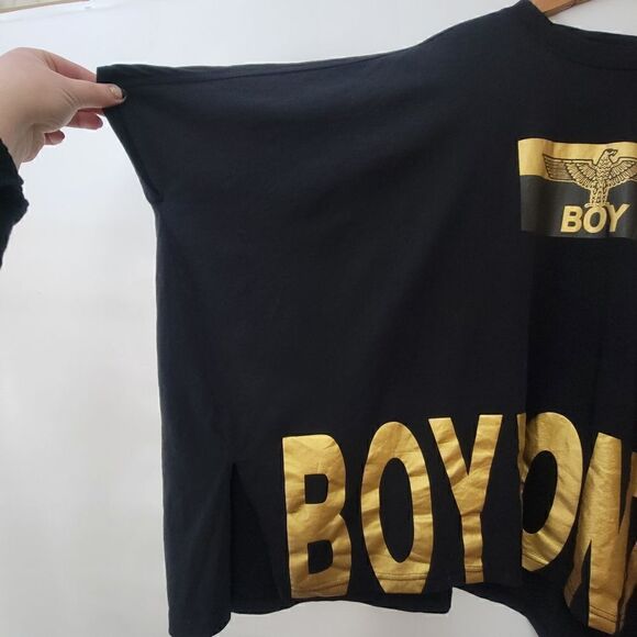 Boy London Oversized OS Unisex Batwing Tee Gold & Black - Picture 6 of 16